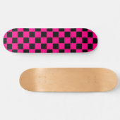 Retro Vintager rosa und schwarzer Skateboard (Horizontal)