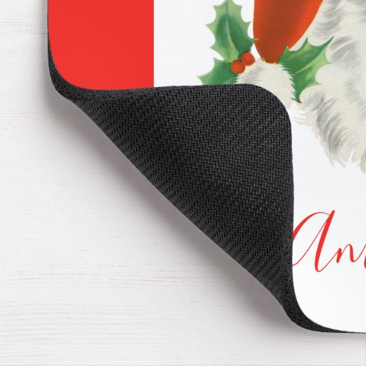 Retro Vintager Santa Claus Mousepad (Ecke)