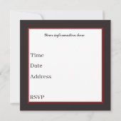 Retro Vintager Santa Rentier Einladung (Rückseite)