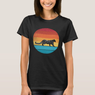 Retro-Vintager Schneeleopard und süße Tier 6 T-Shirt