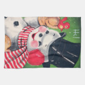 Retro Vintager Schneemann Holiday Küchentücher (Horizontal)