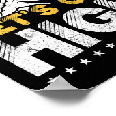 Retro-Vintager Schneeschuh Hoch Poster (Ecke)