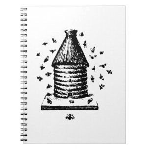 Retro Vintager schwarzer u. weißer Notizblock