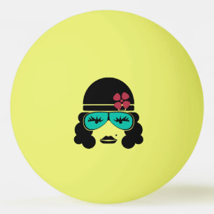 Retro Vintager Silhouette-Tischtennis-Ball Tischtennisball