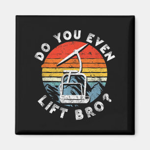 Retro-Vintager Ski - Lift auch Bro__1 Magnet