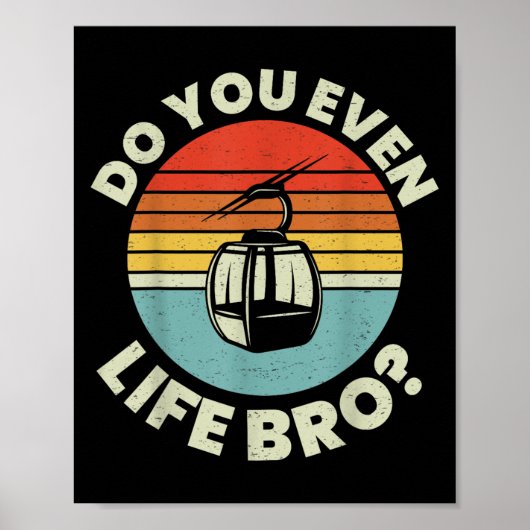 Retro-Vintager Ski - Lift auch Bro__2 Poster (Vorne)