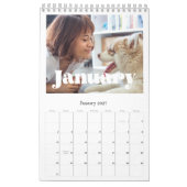 Retro Vintager Skriptfamilienkalender 2026 Kalender (Jan 2027)