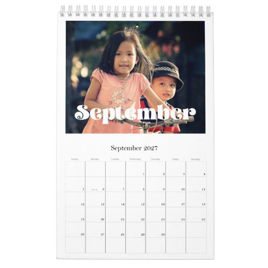 Retro Vintager Skriptfamilienkalender 2026 Kalender (Sep 2027)