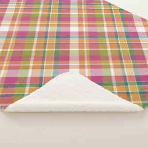 Retro Vintager Sommer Karierten Tartan Squares Mus Sherpadecke