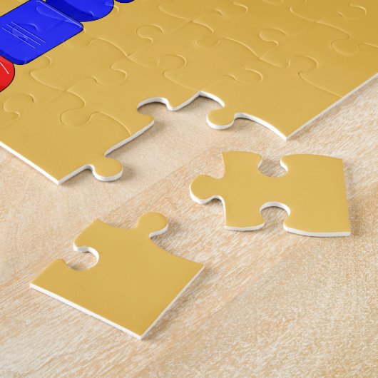 Retro Vintager Spielzeugroboter Puzzle (Seite)