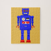 Retro Vintager Spielzeugroboter Puzzle (Vertikal)