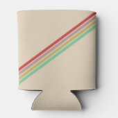 Retro Vintager Streifen der 70er Jahre Dosenkühler (Rückseite)