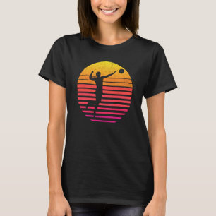 Retro-Vintager Sunset Volleyball-Trainer T-Shirt
