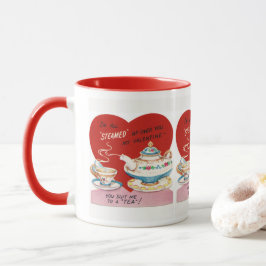 Retro-Vintager Tee-Valentinstag Tasse