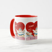 Retro-Vintager Tee-Valentinstag Tasse (Vorderseite Links)