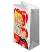 Retro-Vintager Teufel Angel Valentine Kleine Geschenktüte (Vorderseite Schrägansicht)