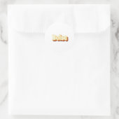 Retro-Vintager Text abbrechen Runder Aufkleber (Tasche)