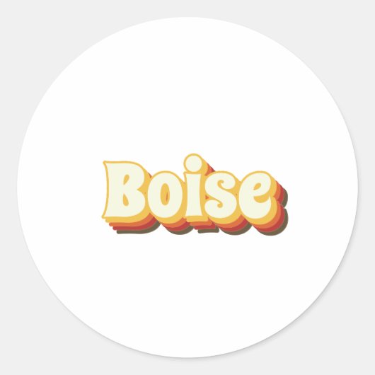 Retro-Vintager Text abbrechen Runder Aufkleber (Vorderseite)