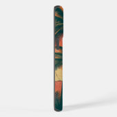 Retro/Vintager tropischer/hawaiianischer Sonnenunt iPhone Hülle (Rechte Seite)