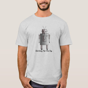 Retro Vintager Unternehmensroboter, der für Mann T-Shirt