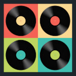 Retro Vintager Vinyl Record Pop Art Poster<br><div class="desc">Vintage Vinyl Record Collection</div>