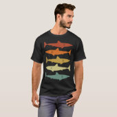 Retro Vintager Walhaie Wassertier T-Shirt (Vorne ganz)