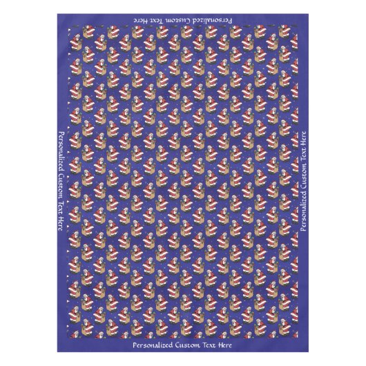 Retro Vintager Weihnachtsfeiertag Tischdecke (Vorderseite)