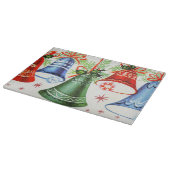 Retro Vintager Weihnachtsglocken Schneidebrett (Ecke)