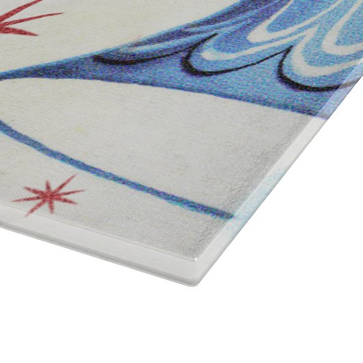 Retro Vintager Weihnachtsglocken Schneidebrett (Ecke)