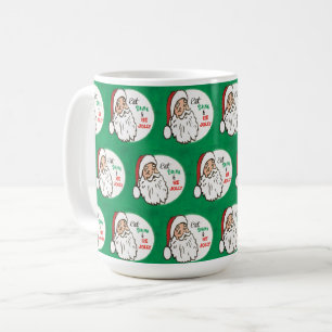 Retro Vintager Weihnachtsmann essen Drink Kaffeetasse