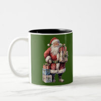 Retro Vintager Weihnachtsmann mit angenehmen Gesch