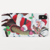 Retro Vintager Weihnachtssankt-Feiertag Case-Mate iPhone Hülle (Rückseite (Horizontal))