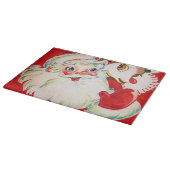 Retro Vintager Weihnachtssankt-Renausschnitt Schneidebrett (Ecke)