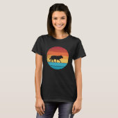 Retro Vintager Wolf und süße Tier T-Shirt (Vorne ganz)