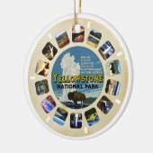 Retro Vintager Yellowstone Nationalpark Souvenir Keramik Ornament (Links)