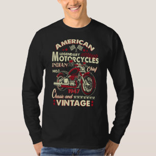Retro Vintages amerikanisches Motorrad indisch für T-Shirt