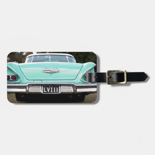 Retro Vintages Auto Gepäckanhänger (Vorderseite horizontal)