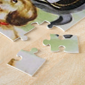 Retro Vintages Backmädchen Weihnachtsfeiertag Puzzle (Seite)