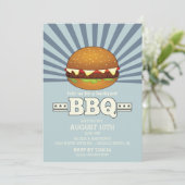 Retro Vintages Barbecue Party Einladung (Stehend Vorderseite)