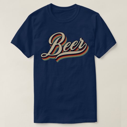 Retro-Vintages Bier T-Shirt (Design vorne)