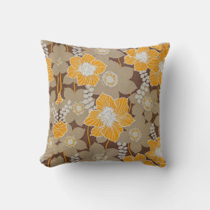 Retro-Vintages Blumenmuster Kissen