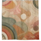 Retro Vintages Bohemisches, erdverschleiertes Desi Duschvorhang (Vorderseite)