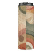 Retro Vintages Bohemisches, erdverschleiertes Desi Thermosbecher (Rückseite)