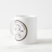 Retro Vintages Café-Diner-Logo Kaffeetasse (Vorderseite Links)