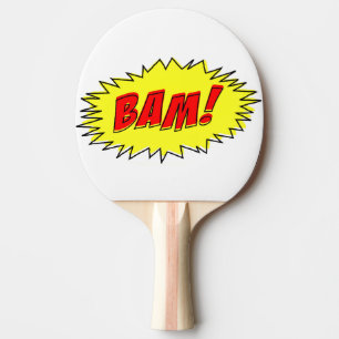 Retro Vintages Comic-BamPing Pong Paddel Tischtennis Schläger