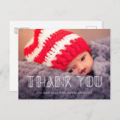 Retro Vintages Drehbuch Kinderdusche danke Postkarte (Vorne/Hinten)