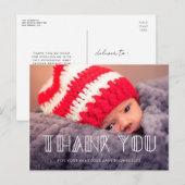 Retro Vintages Drehbuch Kinderdusche danke Postkarte (Vorne/Hinten)