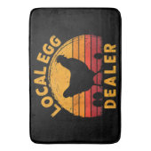 Retro Vintages Eierhändler Bauer Hühnereier Badematte (Vorderseite Vertikal)