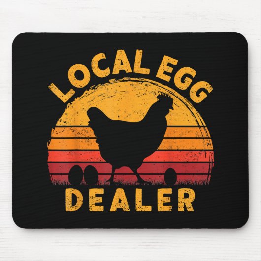 Retro Vintages Eierhändler Bauer Hühnereier Mousepad (Vorne)