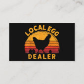 Retro Vintages Eierhändler Bauer Hühnereier Visitenkarte (Rückseite)